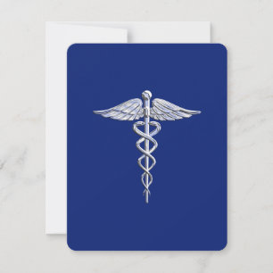 Chrome Comme Caduceus Symbole Médicale Marine Déco