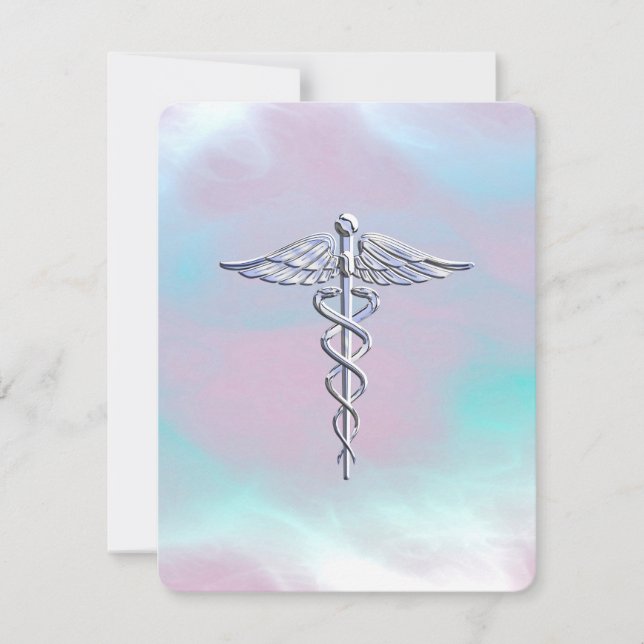Chrome Comme Caduceus Symbole Médicale Mère Pearl (Devant)