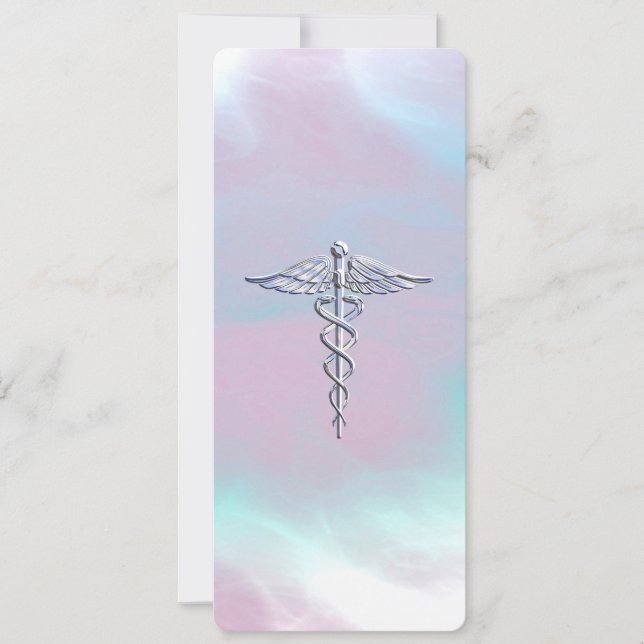 Chrome Comme Caduceus Symbole Médicale Mère Pearl (Devant)