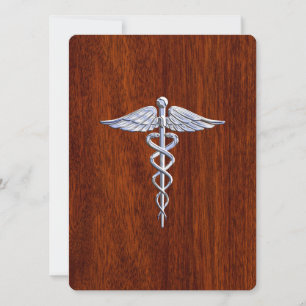 Chrome Comme Caduceus Symbole Médicale Style Mahog
