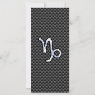 Chrome comme Capricorn Zodiac Sign on Carbon Fiber