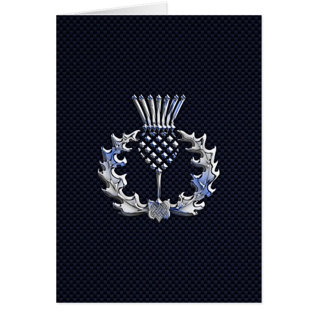 Chrome Comme Fibre de Carbone Impression Scottish  (Devant)