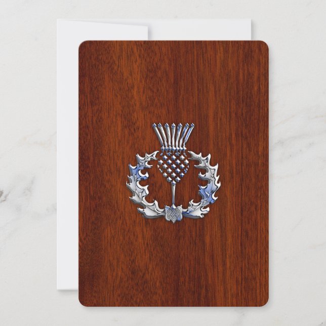 Chrome comme le chardon sur le style en bois d'aca (Devant)