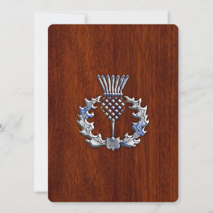 Chrome comme le chardon sur le style en bois d'aca