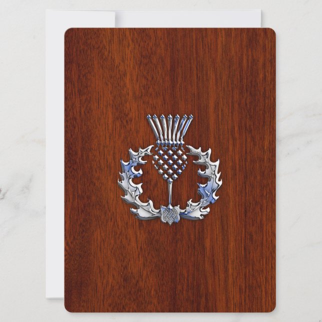 Chrome comme le chardon sur le style en bois d'aca (Devant)