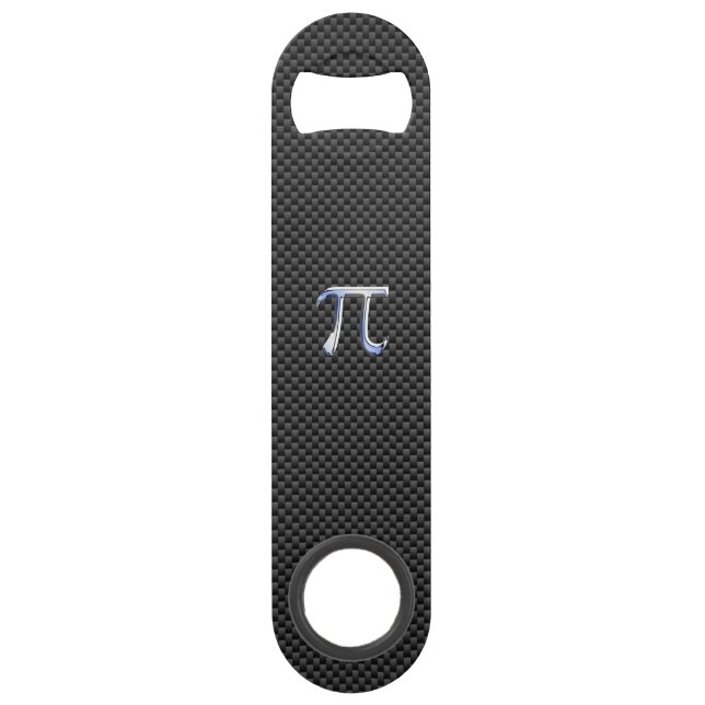 Chrome comme Pi Symbole sur Carbon Fiber Style (Devant)