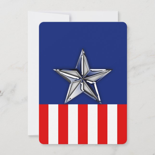 Chrome Comme Silver Star Festive Couleurs patrioti (Devant)