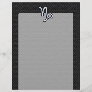 Chrome comme Symbole du Zodiaque Capricorne sur Pe
