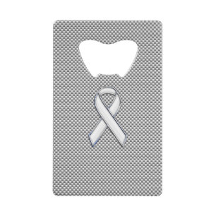 Chrome Comme White Ribbon Sensibilisation Fibre de
