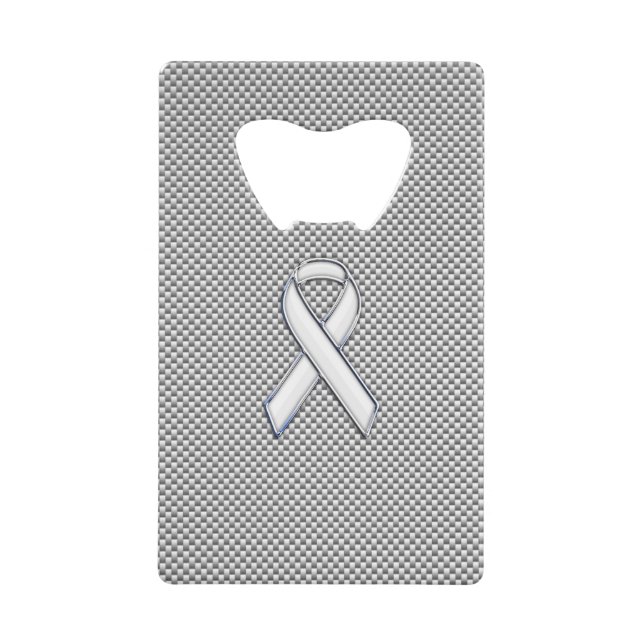 Chrome Comme White Ribbon Sensibilisation Fibre de (Devant)