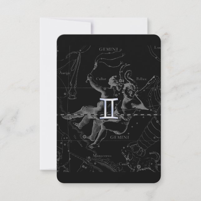 Chrome d'argent comme Gemini Zodiac Connexion Heve (Devant)