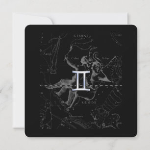 Chrome d'argent comme Gemini Zodiac Connexion Heve