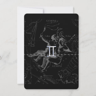 Chrome d'argent comme Gemini Zodiac Connexion Heve