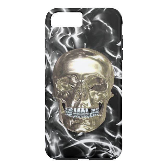 Chrome électrique Skull iPhone 7 Coque (Dos)