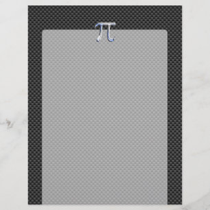 Chrome en argent comme symbole Pi sur l'impression