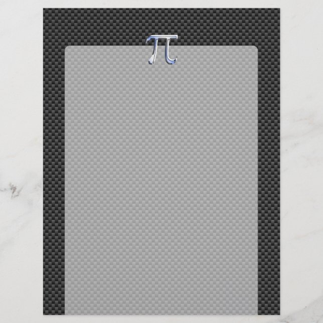 Chrome en argent comme symbole Pi sur l'impression (Devant)