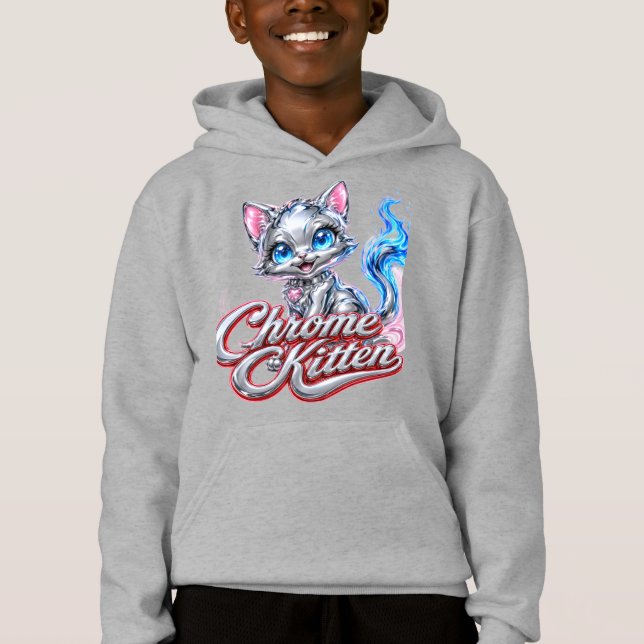 Chrome Kitten Sweat à capuche pour jeunes (Devant)