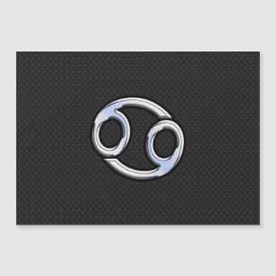 Chrome Like Cancer Zodiac Sign on Snake Decor