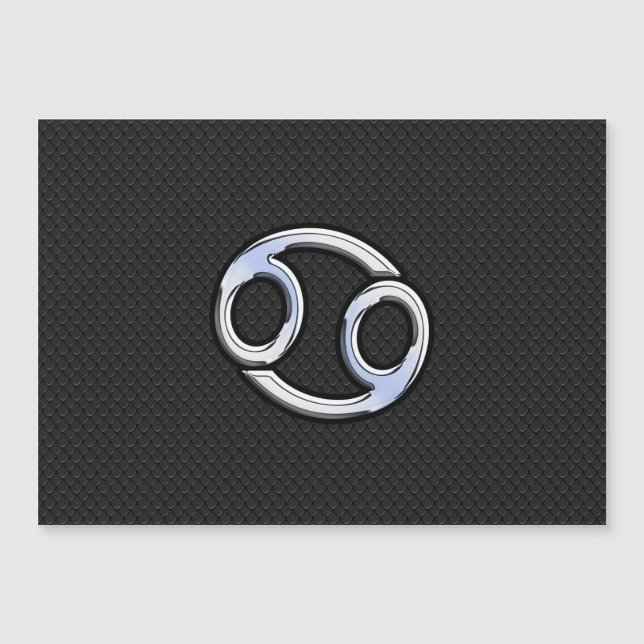 Chrome Like Cancer Zodiac Sign on Snake Decor (Devant)