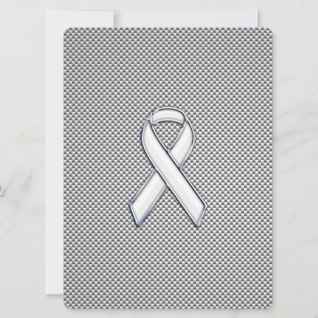 Chrome Ruban de sensibilisation blanc Impression f (Devant)