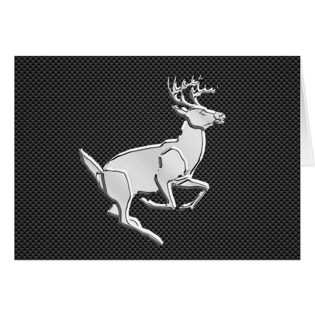 Chrome Running Deer sur l'impression de fibre de c (Devant horizontal)