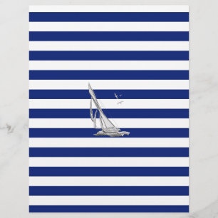 Chrome Sailing on Nautical Stripes