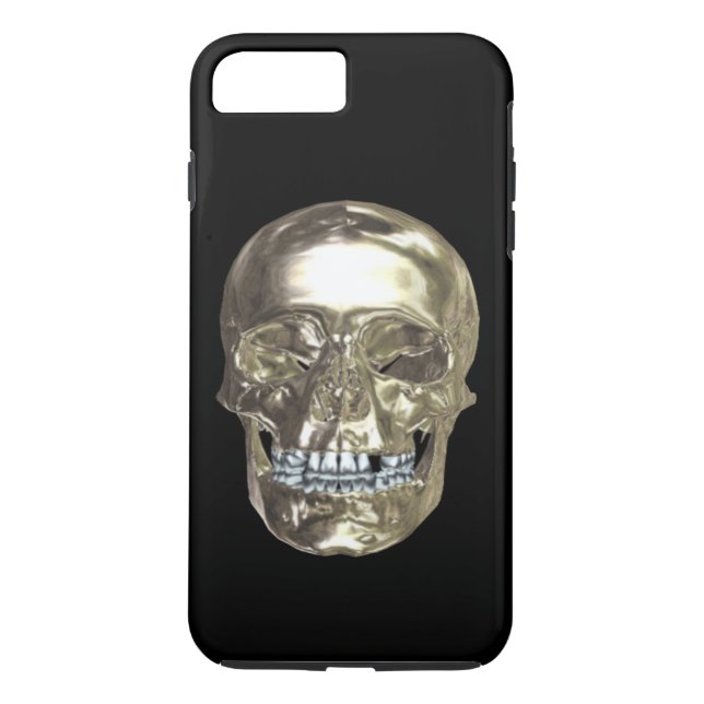Chrome Skull iPhone 7 Coque (Dos)