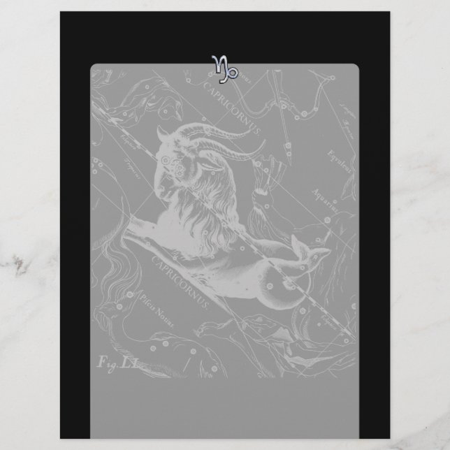 Chrome Style Capricorn Zodiac Connexion Hevelius (Devant)