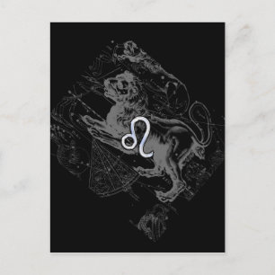 Chrome Style Leo Zodiac Carte Hevelius 1690