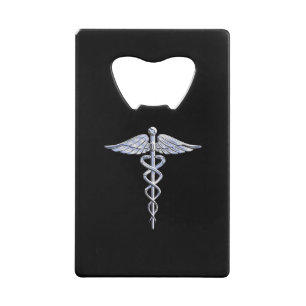 Chrome Stylish Comme Caduceus Symbole Médicale