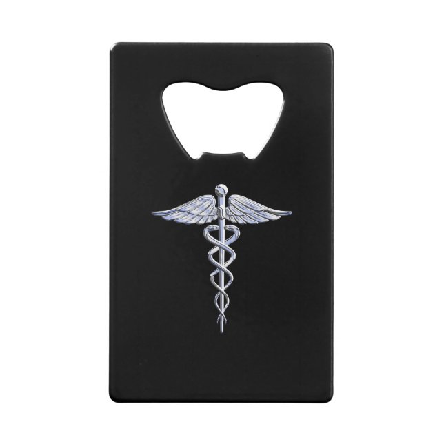 Chrome Stylish Comme Caduceus Symbole Médicale (Devant)