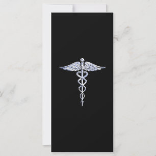 Chrome Stylish Comme Caduceus Symbole Médicale