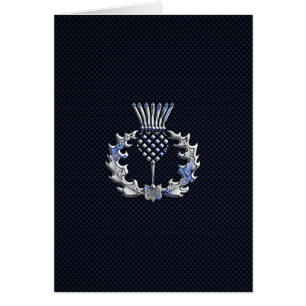 Chrome sur fibre de carbone Imprimer le chardon éc