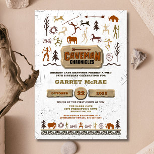 Chroniques Caveman Invitation d'anniversaire
