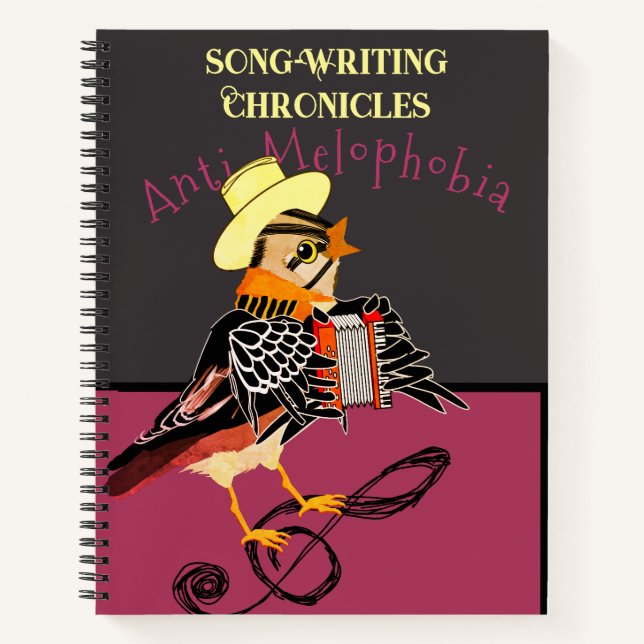 Chroniques d'écriture de chansons | Cahier de note (Devant)