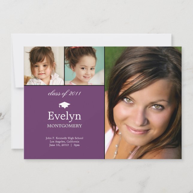 Chronologie 3 Faire-part de la graduation photo (Devant)