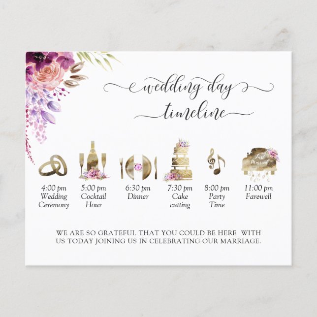 Chronologie et programme du Mariage violet et viol (Devant)