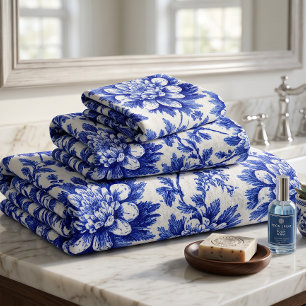 Chrysanthème bleu et blanc Décor champêtre françai