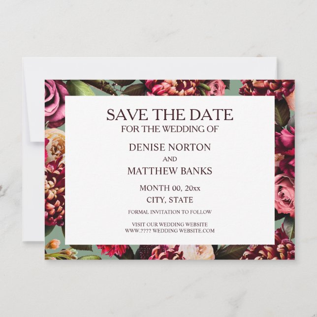 Chrysanthème romantique sur Basil Green (Dos)