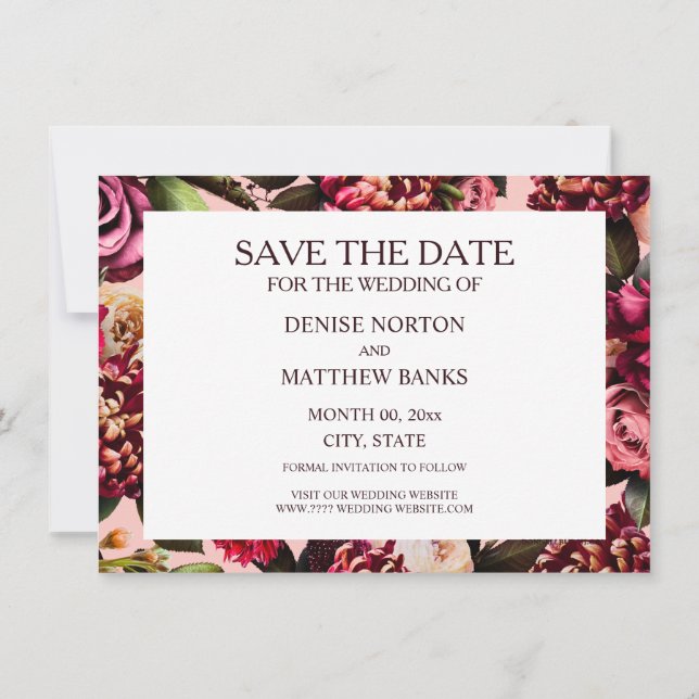 Chrysanthème romantique sur Gossamer Pink (Dos)