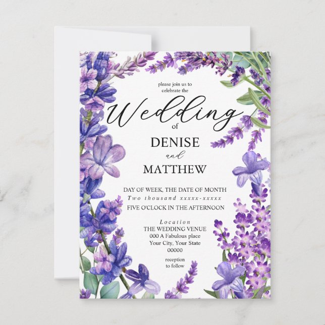 Chrysanthème romantique sur invitation blanc brill (Devant)