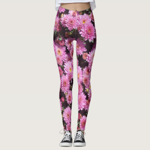 Chrysanthème rose Legging de boule