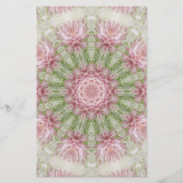 Chrysanthèmes roses Kaleidoscope Art 7 (Devant)