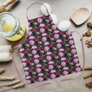 Chrysanthèmes roses Motif floral tablier