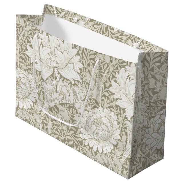 Chrysanthemum Ivory, William Morris Grand sac cade (Devant Angle)