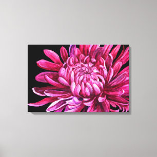 Chrysanthemum "l'ouverture" toile imprimé noir