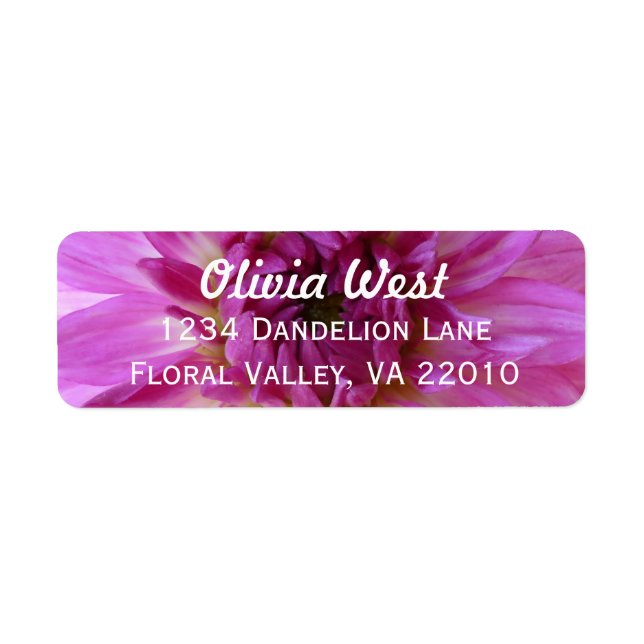 Chrysanthemum "maman" Étiquettes de adresse (Devant)