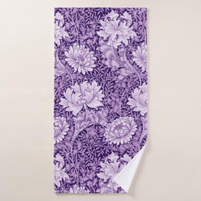 Chrysanthemum Purple, William Morris (Serviette de bain)