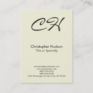 Chubby Beige Carte de visite de script tendance Mo