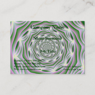 Chubby Carte de visite rose et vert Vortex